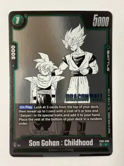 Dragon Ball Super Card Game Manga Booster FB01-088 Son Gohan Childhood - Image 1