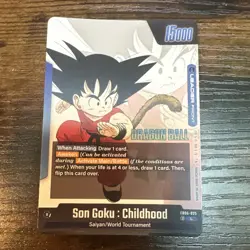 Son Goku: Childhood Silver Leader Card FB06-025 Dragon Ball Super Fusion World - Image 2