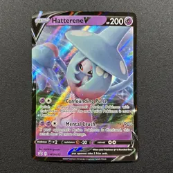 Hatterene V SWSH055 SWSH: Sword & Shield Promo Cards Holo Full Art Near Mint NM - Image 1