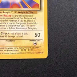 Electrode 021/102 Base Set Regular Vintage Pokemon Card Near Mint NM - Image 5