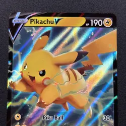 Pikachu V SWSH063 SWSH: Sword & Shield Promo Holo Full Art Card Near Mint NM - Image 2