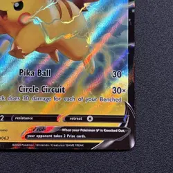 Pikachu V SWSH063 SWSH: Sword & Shield Promo Holo Full Art Card Near Mint NM - Image 5