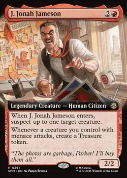 J. Jonah Jameson - Foil Extended Art SPM LP MTG - Image 1