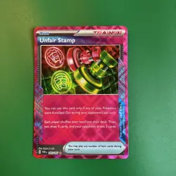 Pokemon TCG Unfair Stamp 165/167 Twilight Masquerade Ace Spec Ultra Rare Holo - Image 1