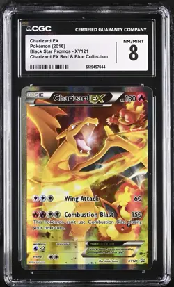 Pokemon 2016 Charizard EX Full Art Black Star Promo Card XY121 CGC 8 Near Mint - Image 1
