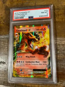 POKEMON 2016 XY Evolutions CHARIZARD EX #12 PSA 8 RARE - Image 1