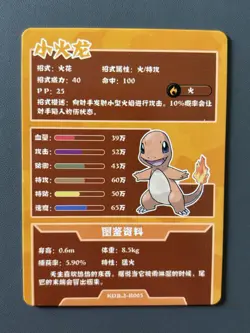 Charmander 25th Anniversary Gameboy Edition - Chinese Rare Pokemon Cracked Ice - Image 3