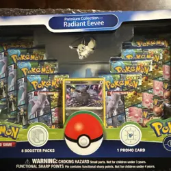 Pokemon Radiant Eevee Premium Collection Box - 8 Booster Packs & Promo Card - Image 1