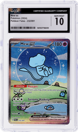 2024 Pokemon SV Paldean Fates Mew Ex Special Illustration Rare #232 CGC 10 - Image 1