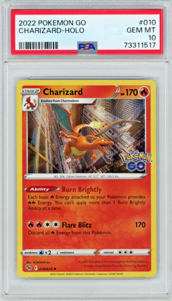 2022 Pokemon Go Charizard 010/078 Holo PSA 10 - Image 1