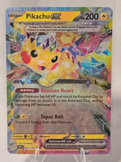 Pokemon Card - Pikachu EX (057/191) Sv08: Surging Sparks Double Rare Holo - Image 1