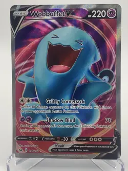 Wobbuffet V (Full Art) 191/202 Pokemon TCG Ultra Rare SWSH01: Base Set NM 2020 - Image 1
