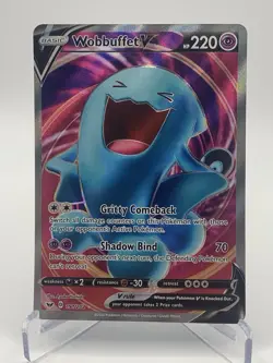 Wobbuffet V (Full Art) 191/202 Pokemon TCG Ultra Rare SWSH01: Base Set NM 2020 - Image 2