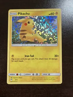 Pikachu 6/12 Pokemon TCG McDonald’s 2019 Promo DMG - Image 1