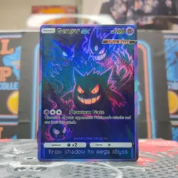 Gengar Evolution Custom Made Texture Holo Foil Pokemon Card ACG CCG - Image 2
