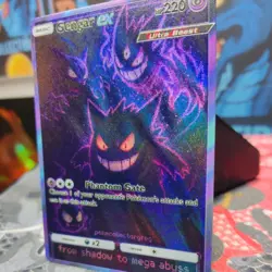 Gengar Evolution Custom Made Texture Holo Foil Pokemon Card ACG CCG - Image 4