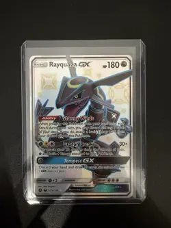 Pokemon Rayquaza GX Celestial Storm Full Art Secret Rare 177a/168 - Image 1