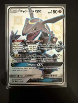 Pokemon Rayquaza GX Celestial Storm Full Art Secret Rare 177a/168 - Image 3