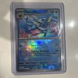 Pokemon Vaporeon Holo Poke Ball Pattern 022/131 Prismatic Evolutions 130 HP - Image 1