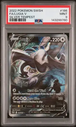 Lugia V 186/195 Pokemon SWSH Silver Tempest Full Art Alt Art PSA 9 - Image 1