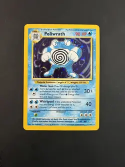 Poliwrath Holo Base Set Pokemon 13/102 Rare WOTC English Near Mint - Image 1