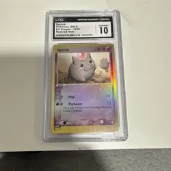 2003 Pokemon Spoink Reverse Holo 74/97 Ex Dragon English CGC 10 - Image 1