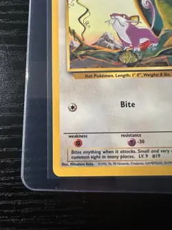 Rattata 61/102 Base Set Unlimited WOTC Vintage Pokemon - Image 2
