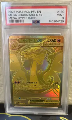 Pokemon Mega Charizard X Ex Mega Hyper Rare Holo 130/094 Phantasmal Flames PSA 9 - Image 1