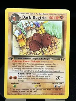 Pokemon TCG Dark Dugtrio 23/82 Team Rocket 1st Edition Regular LP - Image 1
