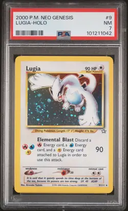 2000 POKEMON NEO GENESIS #9 LUGIA-HOLO PSA 7 - Image 1