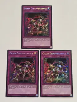 Chain Disappearance LCKC-EN094 x3 Secret Rare Yugioh Legendary Collection Kaiba - Image 1