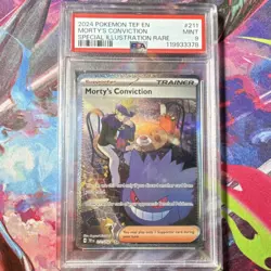 Pokemon Morty's Conviction Gengar SV05 211/162 SIR Holo PSA 9 - Image 1