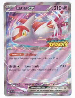 Pokemon Latias ex Surging Sparks Stamped 076/191 Double Rare Holo - NM - Image 1