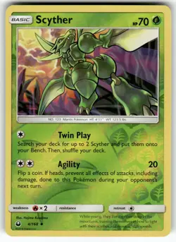 Scyther SM - Celestial Storm Uncommon,Reverse Holo Pokemon Lightly played - Image 1