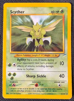 SCYTHER 55/105 UNCOMMON NEO DESTINY POKEMON MP - Image 1