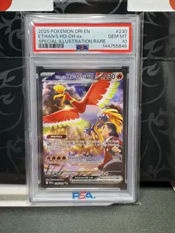 2025 Pokemon Destined Rivals Ethan’s Ho-Oh EX Special Illustration Rare PSA 10 - Image 1