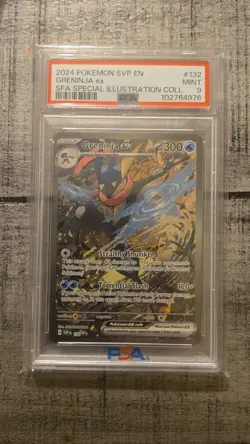 2024 Pokemon Greninja Ex Black Star #132 SFA Special Illustration - PSA 9 - Image 1