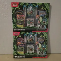 Lot of 2 Pokemon Ogerpon ex Premium Collection Surging Sparks Packs Inside New - Image 1