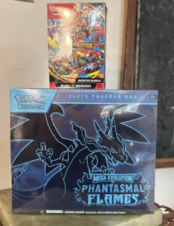 Pokemon Phantasmal Flames ETB & Mega Evolutions Booster Bundle Sealed - Image 1