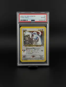2000 Pokemon Lugia Holo Neo Genesis #9 PSA 6 EX-MT (SWIRL) (12 Cert) - Image 1