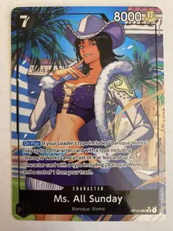 One Piece MS. ALL SUNDAY OP14-084 SR Alt Art - English - The Azure Sea’s Seven - Image 1