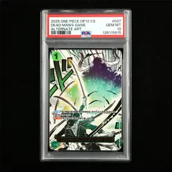 PSA 10 GEM MT 2025 One Piece CHN Dead Man's Game(Roronoa Zoro) OP12-037 R - Image 1