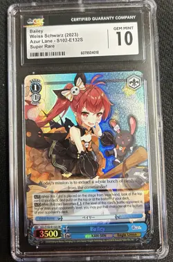 2023 Weiss Schwarz Azur Lane Bailey SR #S102-E132S CGC 10 GEM MINT - Image 1