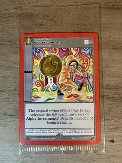 New Rudy's Nice Medal MetaZoo 1st Edition 6.9 Year Holo Promo Card Sealed - Image 1