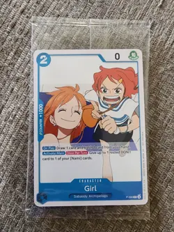 One Piece Promo Card P-096 Girl Nami Sealed + Monkey.D.Luffy Promo - Image 1