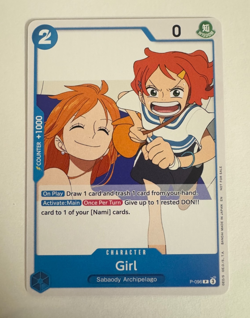 One Piece Promo Card P-096 Girl Nami Promo - Image 1