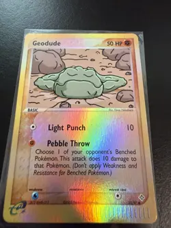 Pokemon TCG Geodude Dragon Reverse Holo Card 55/97 LP+ - Image 1