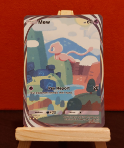 Mew Pokemon Pocket 'CUSTOM' Card Genetic Apex Full Art Non Holo FAN Made - Image 1