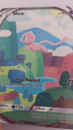 Mew Pokemon Pocket 'CUSTOM' Card Genetic Apex Full Art Non Holo FAN Made - Image 2