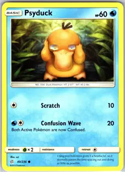 Psyduck 40/236 Common Regular Card SM - Cosmic Eclipse Pokemon TCG NM - Image 1